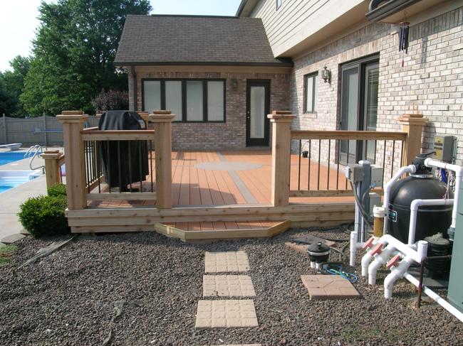 cedar wrap stairs